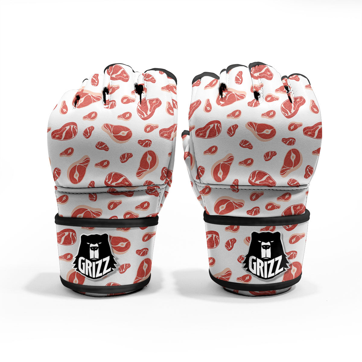 Meat Print Pattern MMA Gloves-grizzshop