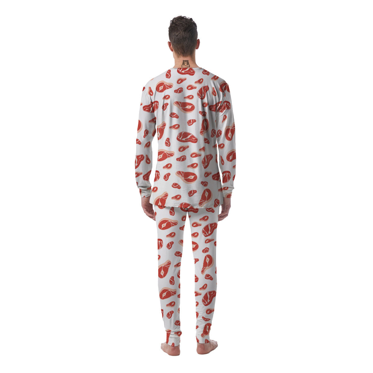 Meat Print Pattern Men's Pajamas-grizzshop
