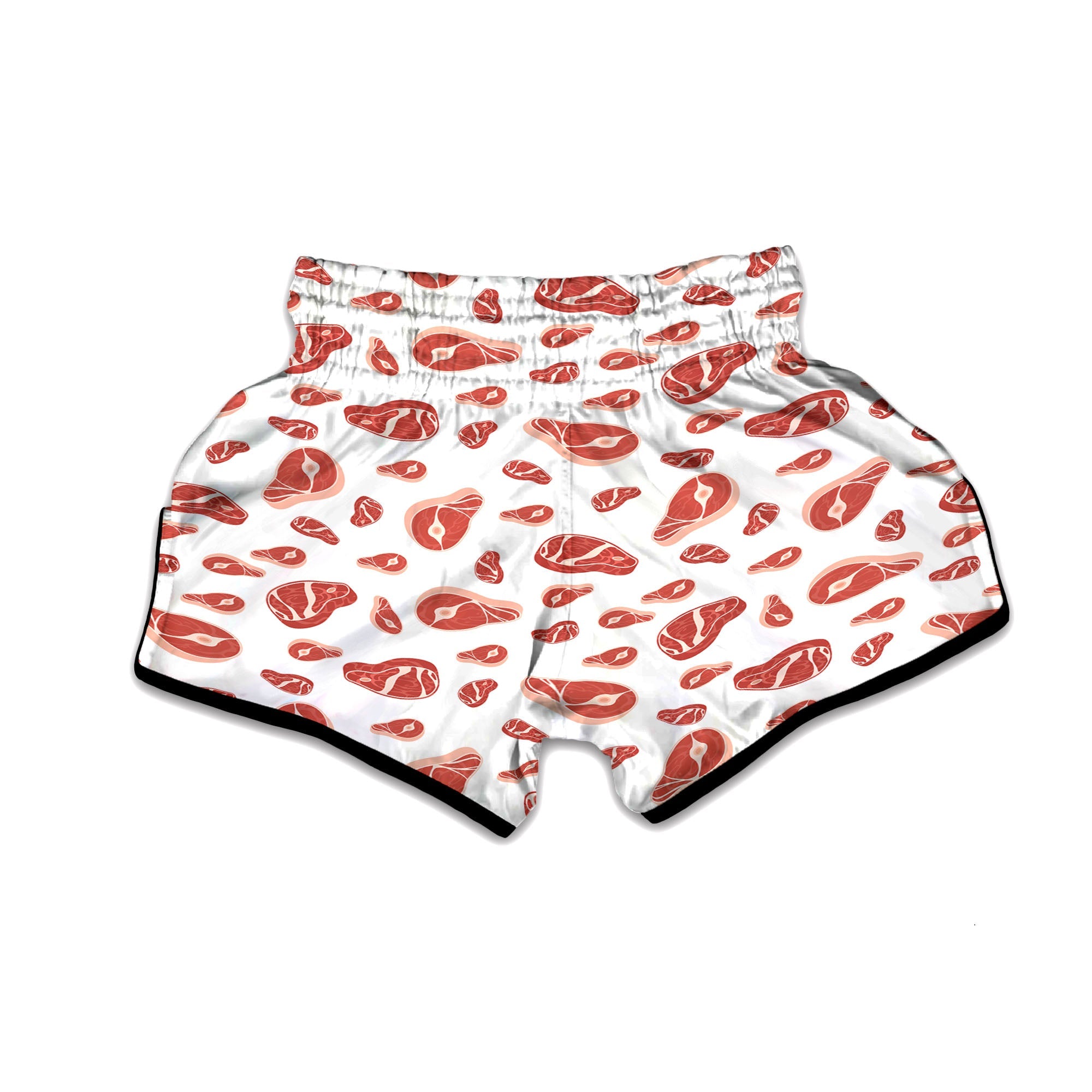 Meat Print Pattern Muay Thai Boxing Shorts-grizzshop