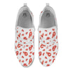 Meat Print Pattern White Athletic Shoes-grizzshop