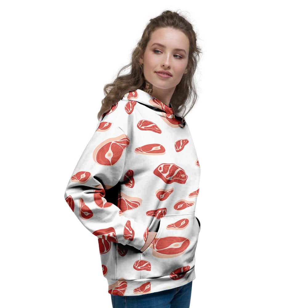 Meat Print Pattern Women's Hoodie-grizzshop