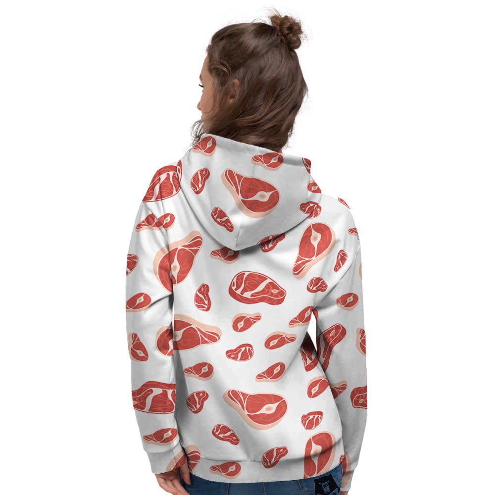 Meat Print Pattern Women's Hoodie-grizzshop