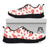 Meat Red Print Pattern Black Sneaker-grizzshop