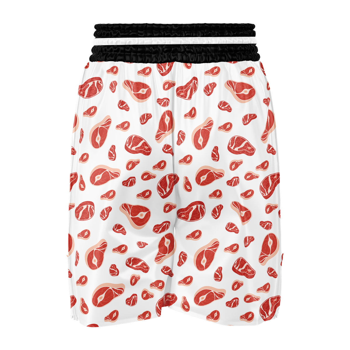 Meat Red Print Pattern Boxing Shorts-grizzshop