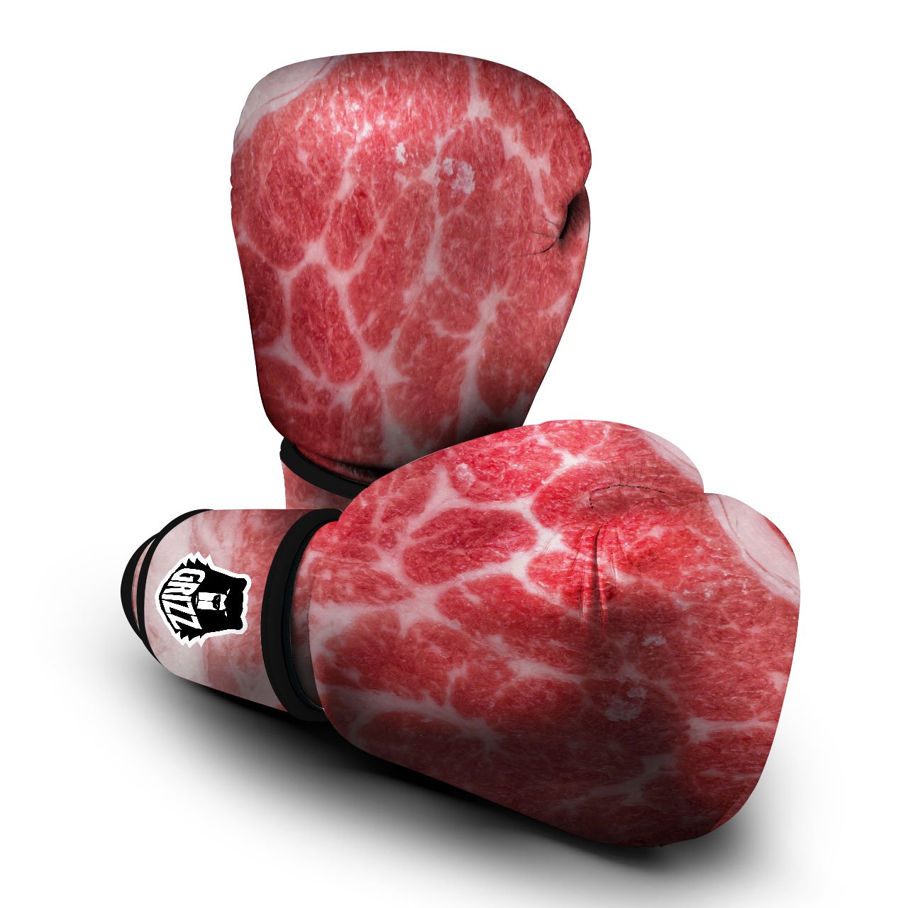Meat Wagyu Beef Print Boxing Gloves-grizzshop