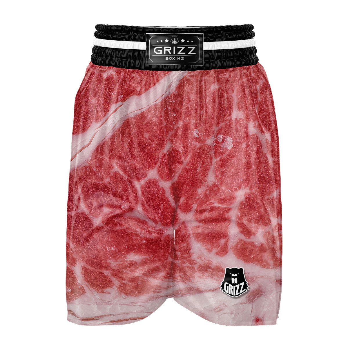 Meat Wagyu Beef Print Boxing Shorts-grizzshop