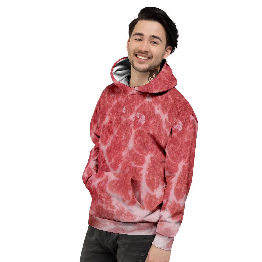 Meat Wagyu Beef Print Men's Hoodie-grizzshop