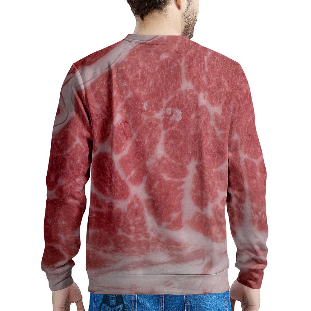 Meat Wagyu Beef Print Men's Sweatshirt-grizzshop