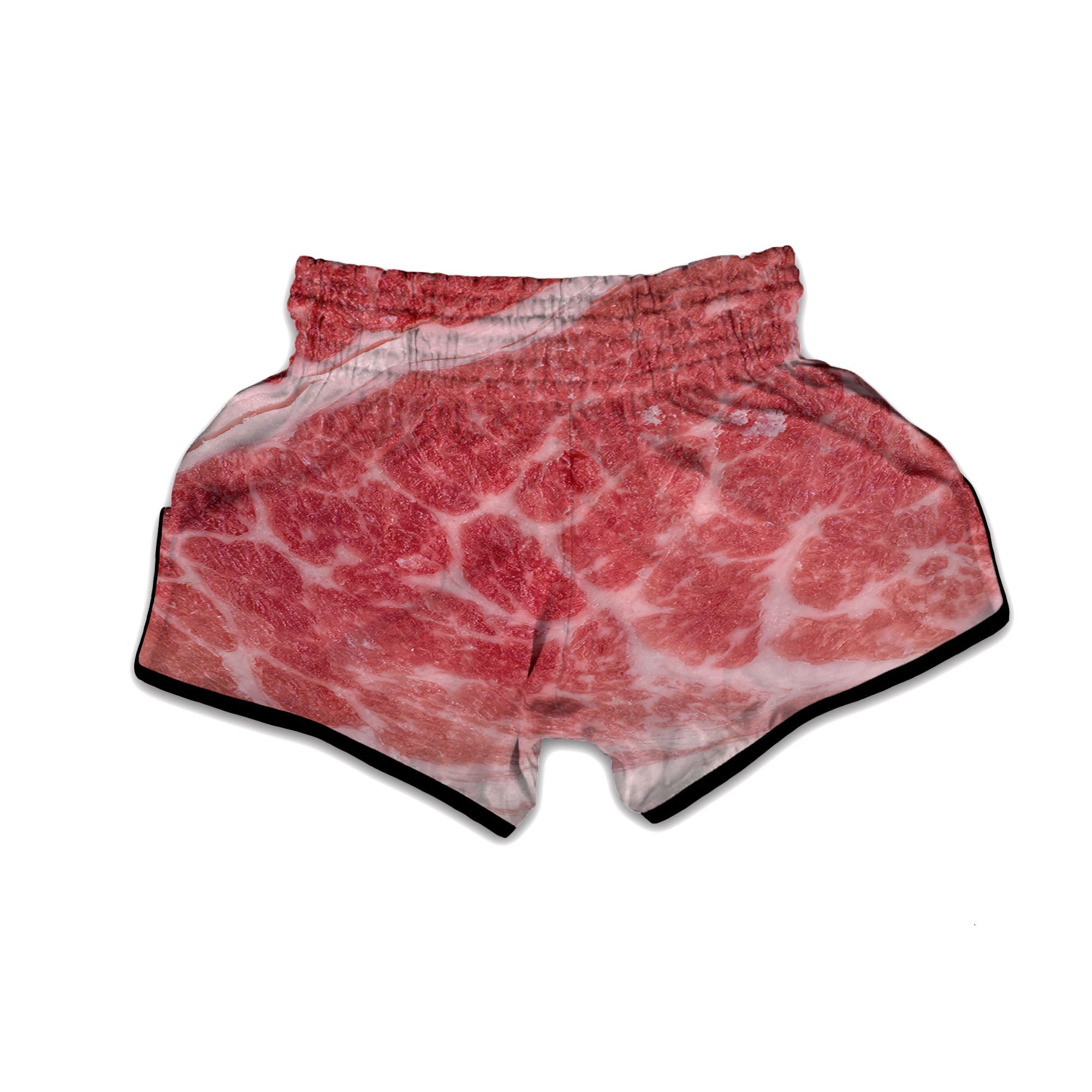 Meat Wagyu Beef Print Muay Thai Boxing Shorts-grizzshop