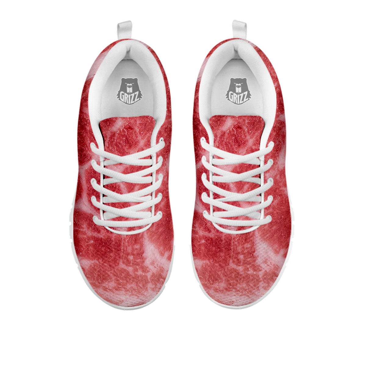 Meat Wagyu Beef Print White Sneaker-grizzshop