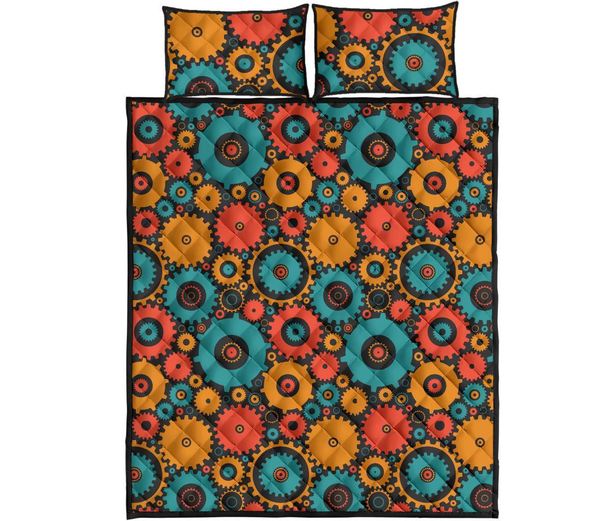 Mechanic Colorful Pattern Print Bed Set Quilt-grizzshop