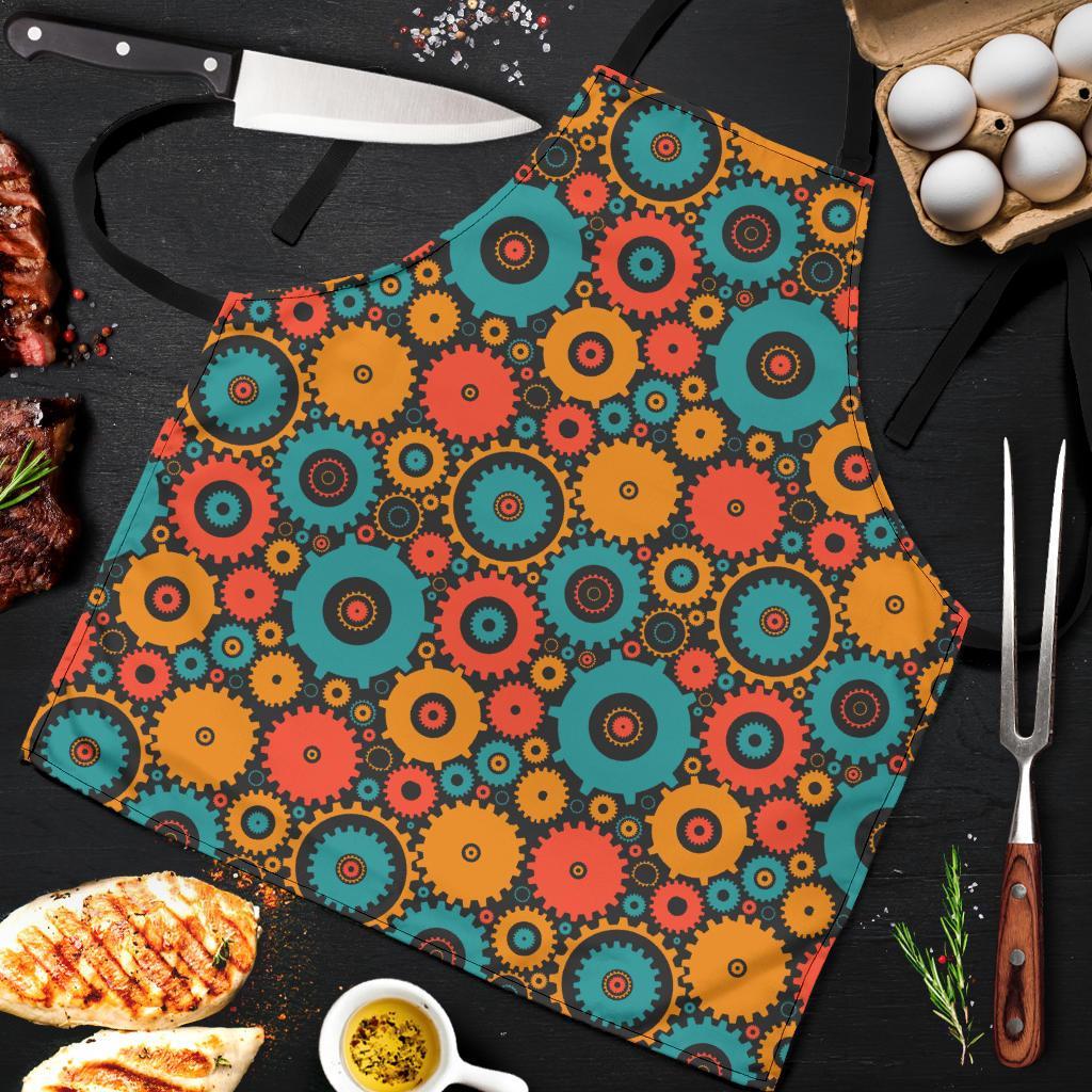 Mechanic Colorful Pattern Print Men's Apron-grizzshop