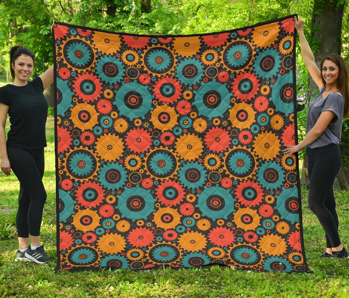 Mechanic Colorful Pattern Print Quilt-grizzshop