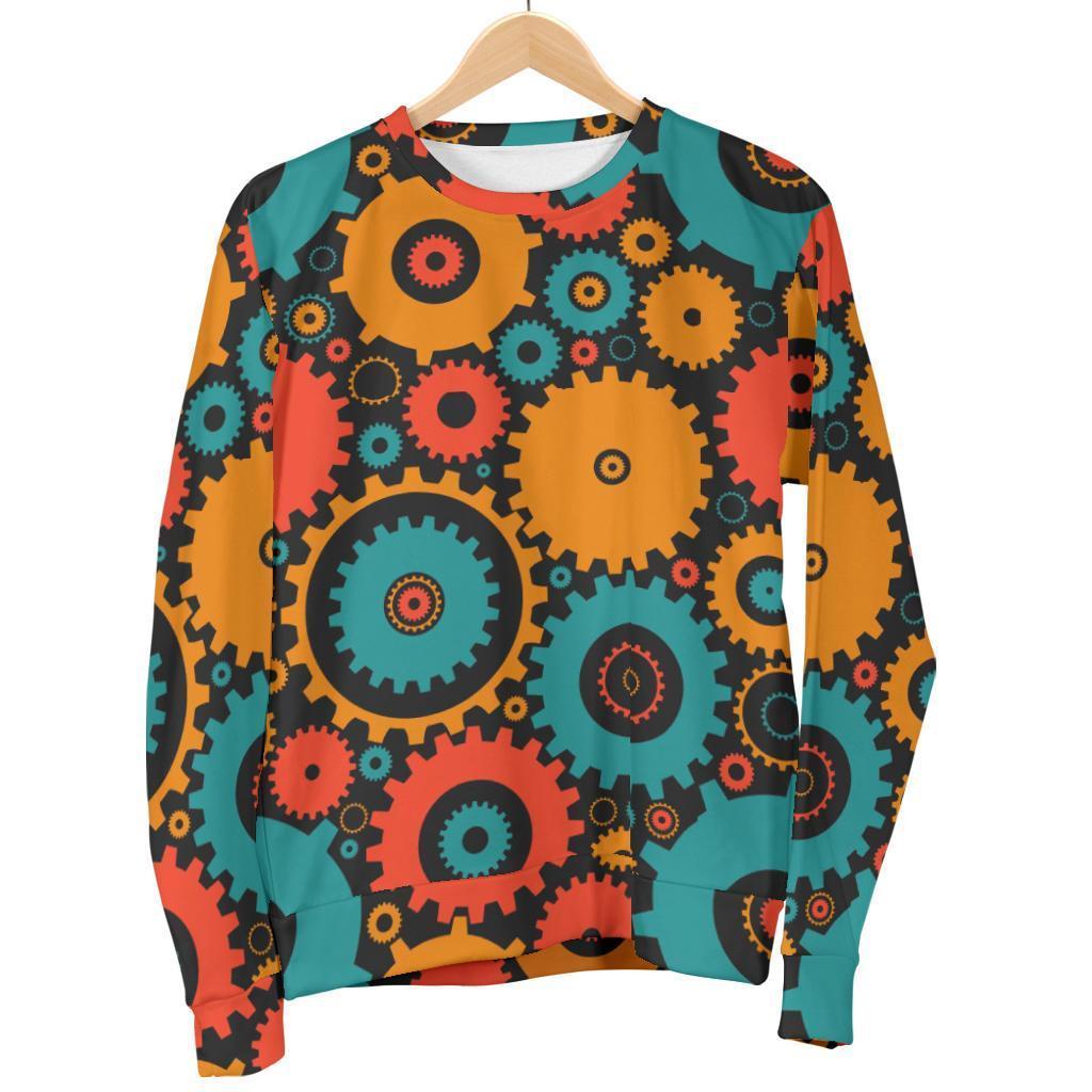 Mechanic Colorful Pattern Print Women's Sweatshirt-grizzshop