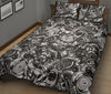 Mechanic Pattern Print Bed Set Quilt-grizzshop