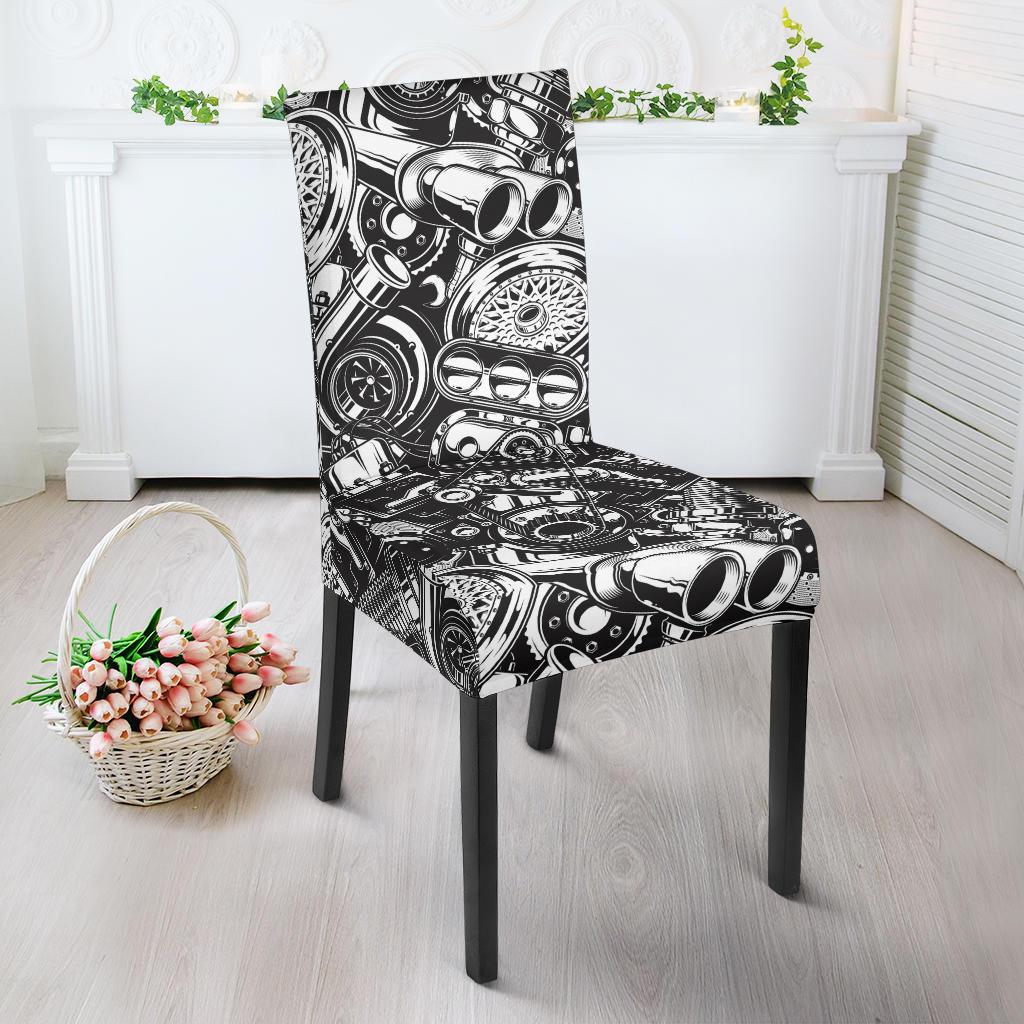 Mechanic Pattern Print Chair Cover-grizzshop