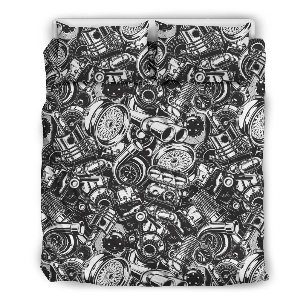 Mechanic Pattern Print Duvet Cover Bedding Set-grizzshop