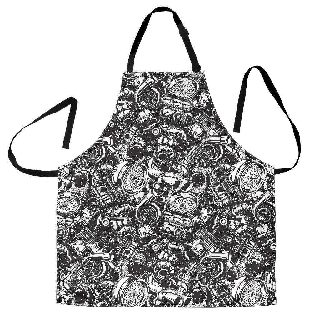 Mechanic Pattern Print Men's Apron-grizzshop