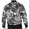 Mechanic Pattern Print Men's Bomber Jacket-grizzshop