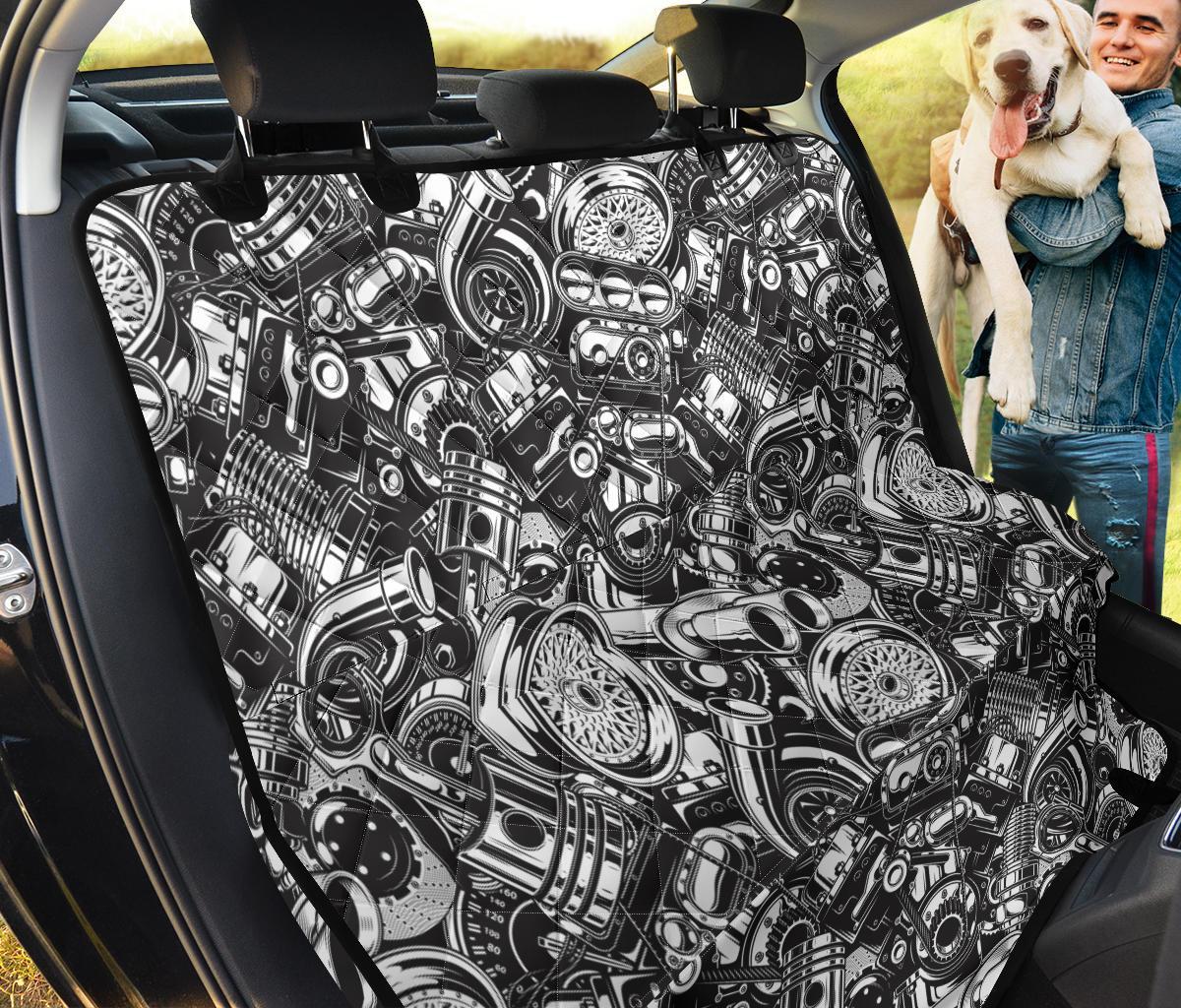 Mechanic Pattern Print Pet Car Seat Cover-grizzshop