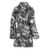 Mechanic Pattern Print Women Long Robe-grizzshop