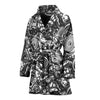 Mechanic Pattern Print Women Long Robe-grizzshop