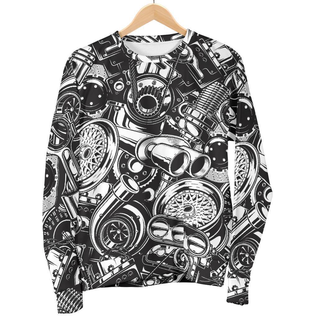 Mechanic Pattern Print Women's Sweatshirt-grizzshop
