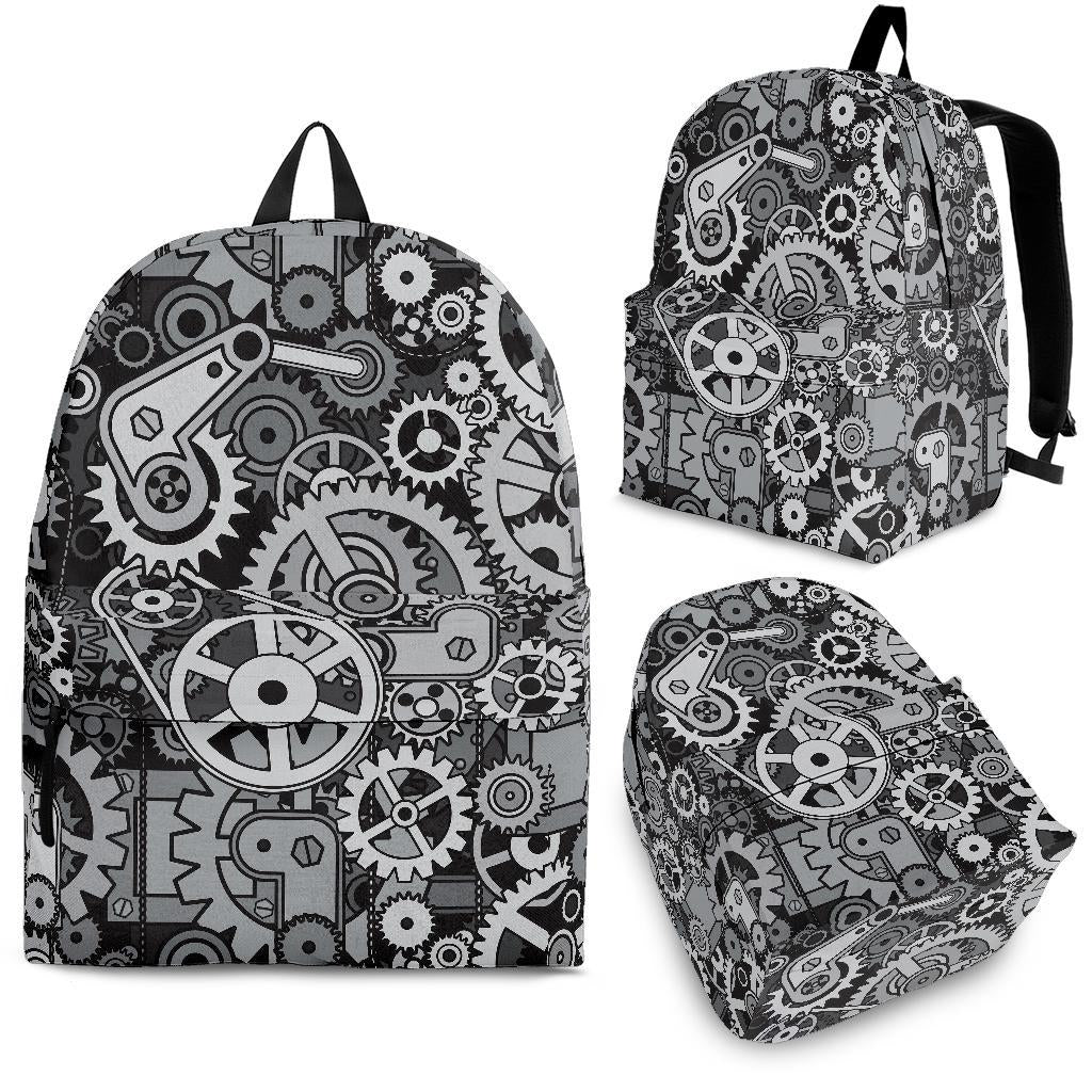 Mechanic Print Pattern Backpack-grizzshop