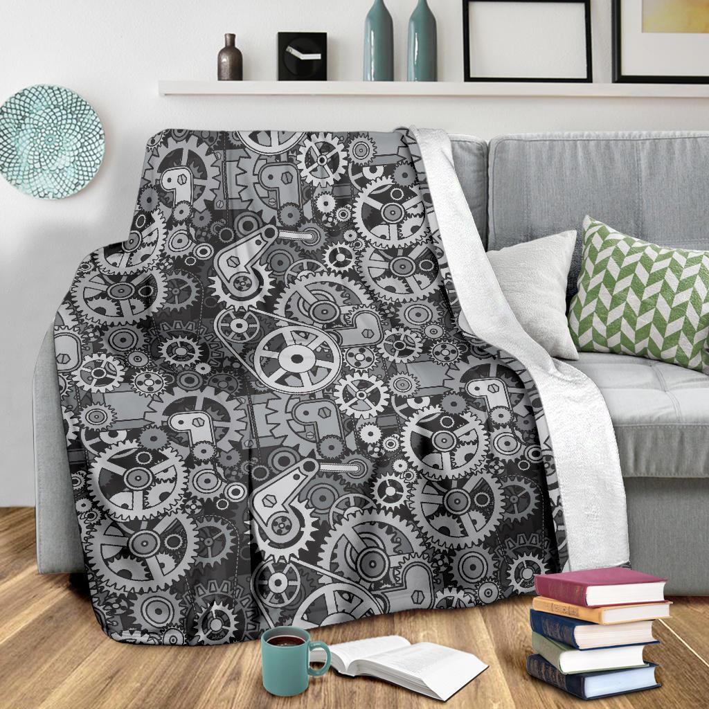 Mechanic Print Pattern Blanket-grizzshop