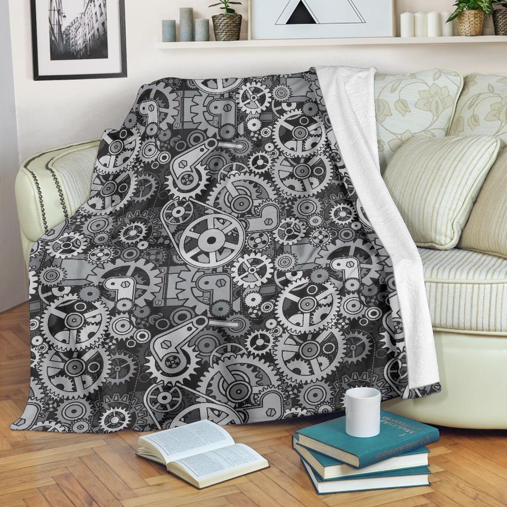 Mechanic Print Pattern Blanket-grizzshop