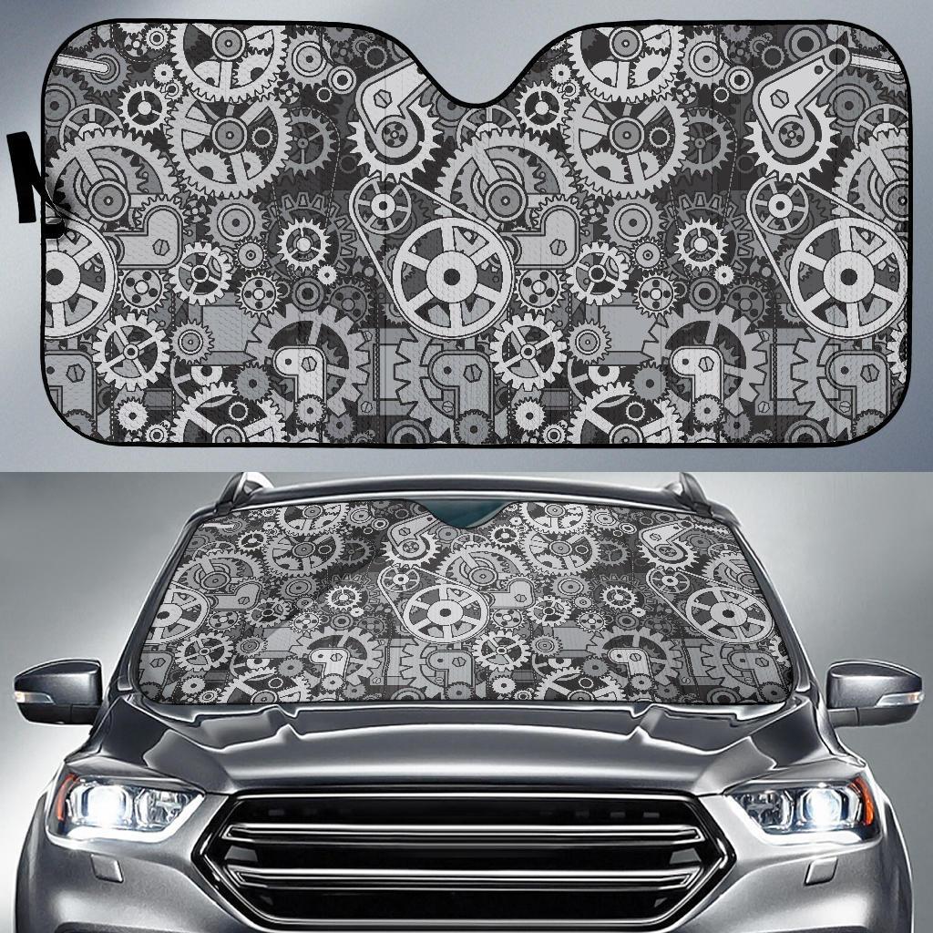 Mechanic Print Pattern Car Sun Shade-grizzshop