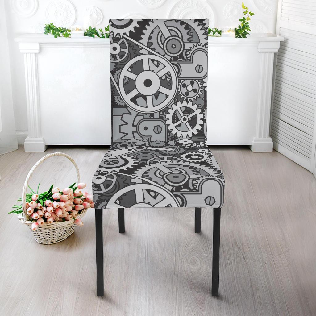 Mechanic Print Pattern Chair Cover-grizzshop