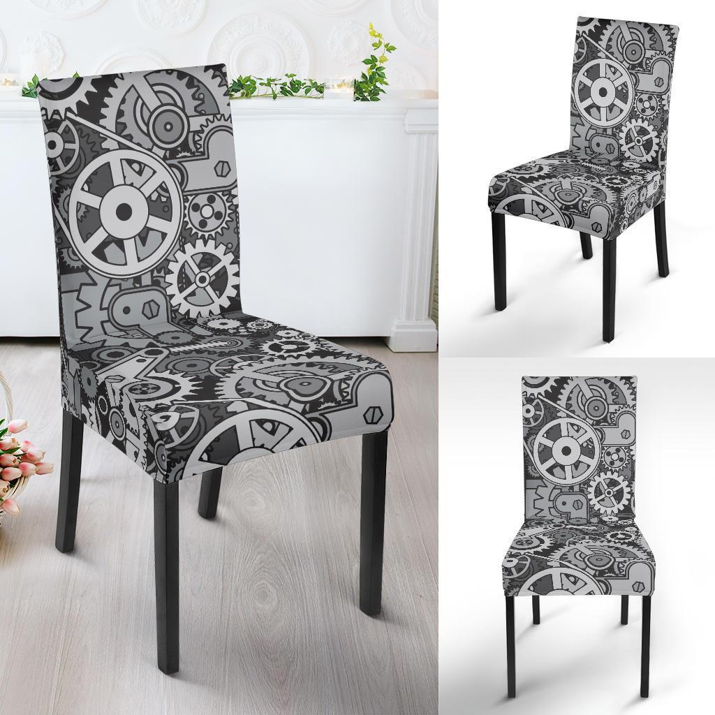 Mechanic Print Pattern Chair Cover-grizzshop