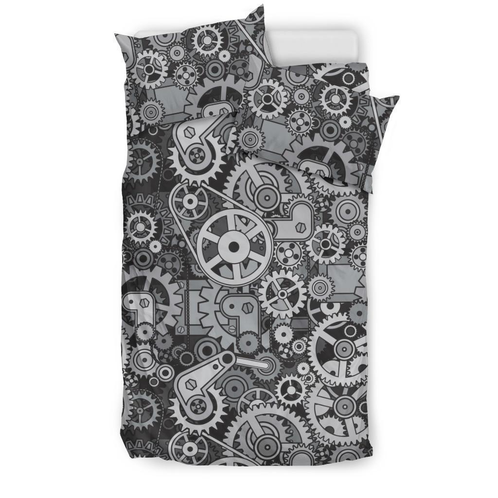 Mechanic Print Pattern Duvet Cover Bedding Set-grizzshop