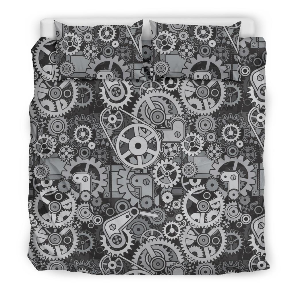 Mechanic Print Pattern Duvet Cover Bedding Set-grizzshop