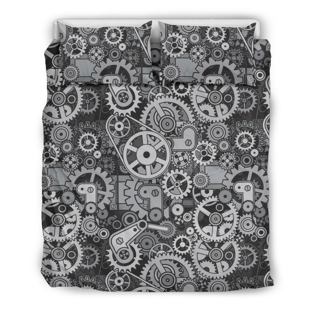 Mechanic Print Pattern Duvet Cover Bedding Set-grizzshop