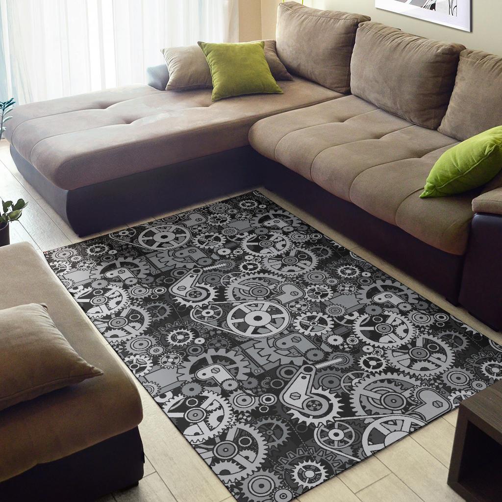 Mechanic Print Pattern Floor Mat-grizzshop