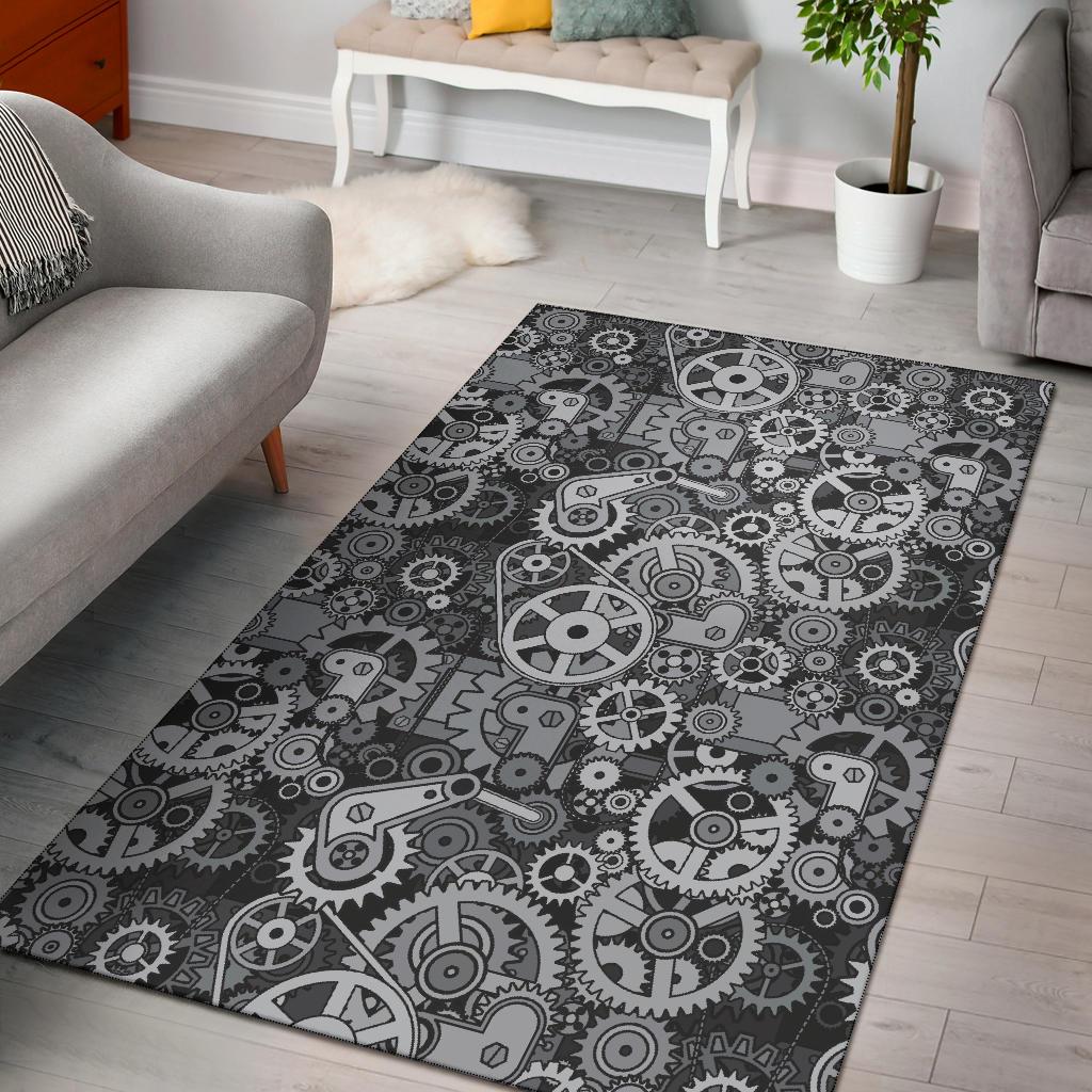 Mechanic Print Pattern Floor Mat-grizzshop