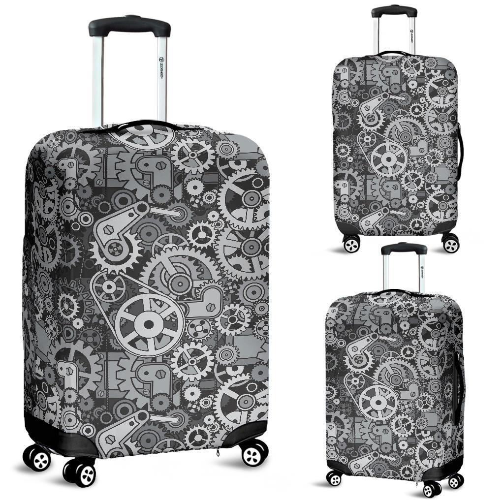 Mechanic Print Pattern Luggage Cover Protector-grizzshop