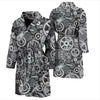 Mechanic Print Pattern Men Long Robe-grizzshop