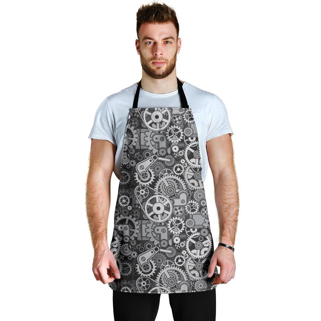 Mechanic Print Pattern Men's Apron-grizzshop