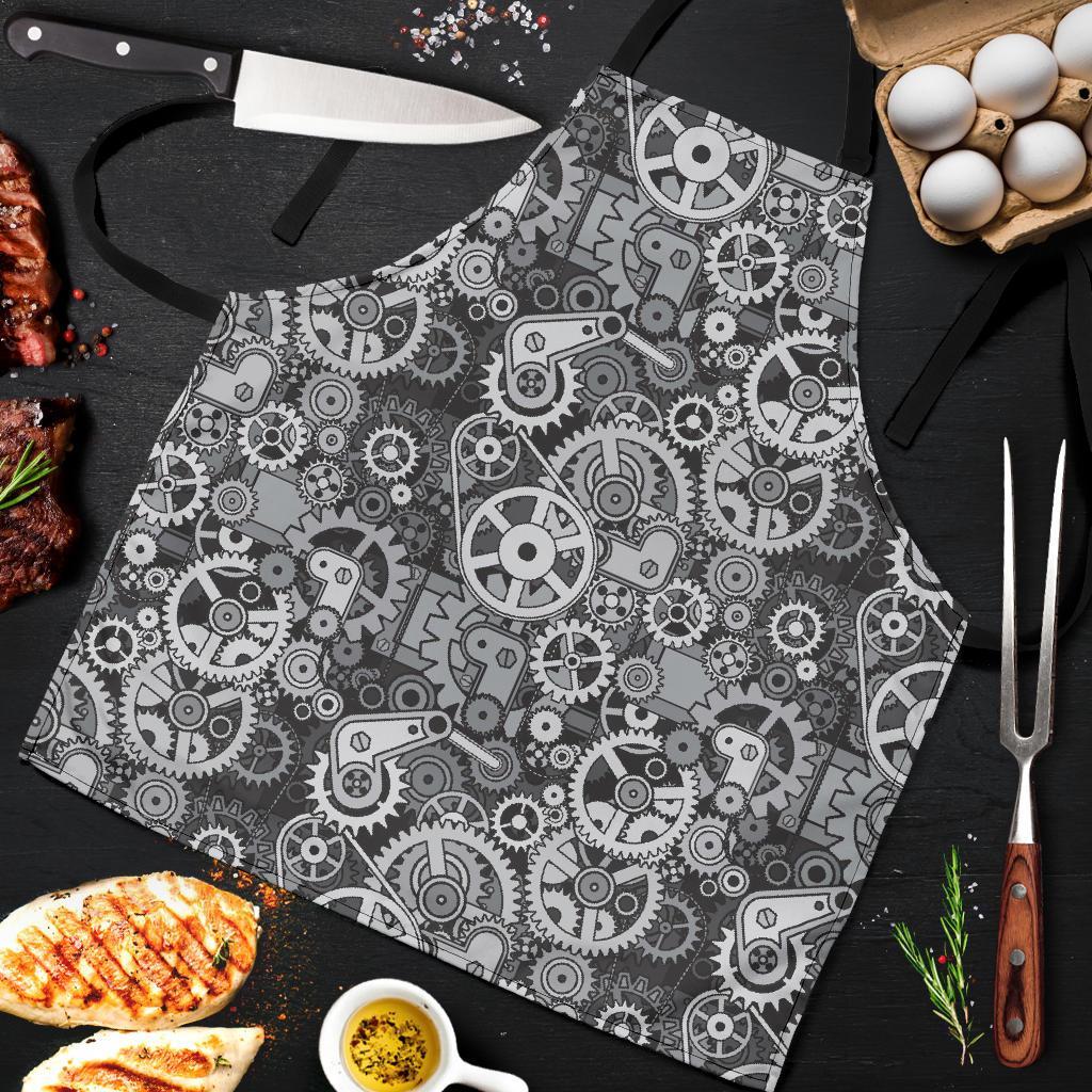 Mechanic Print Pattern Men's Apron-grizzshop