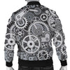 Mechanic Print Pattern Men's Bomber Jacket-grizzshop