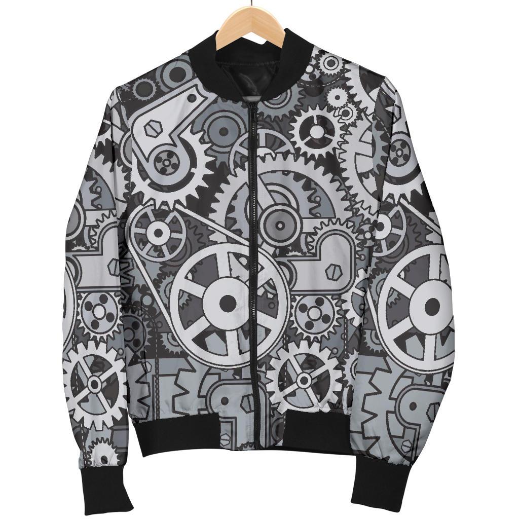 Mechanic Print Pattern Men's Bomber Jacket-grizzshop