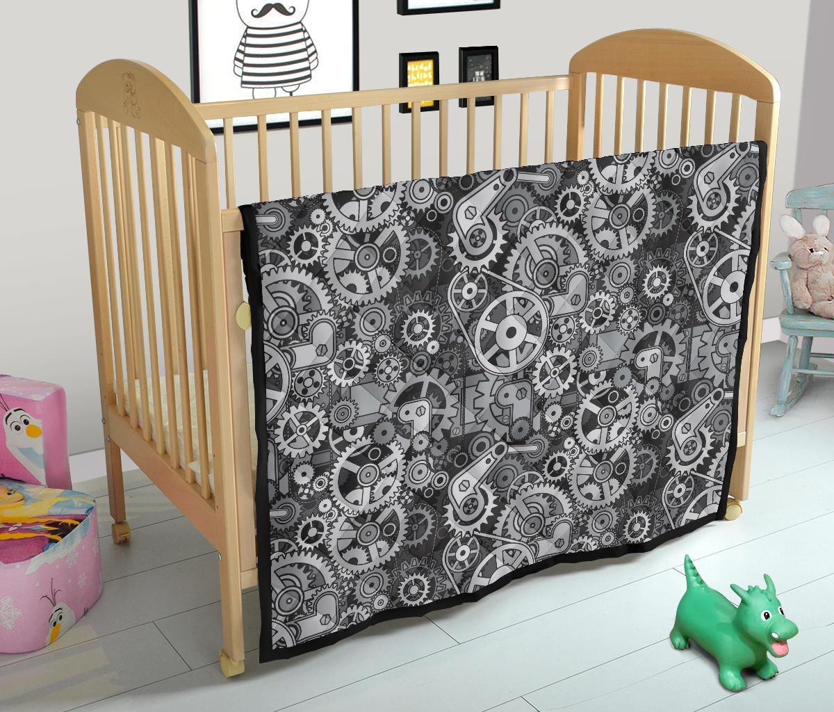 Mechanic Print Pattern Quilt-grizzshop