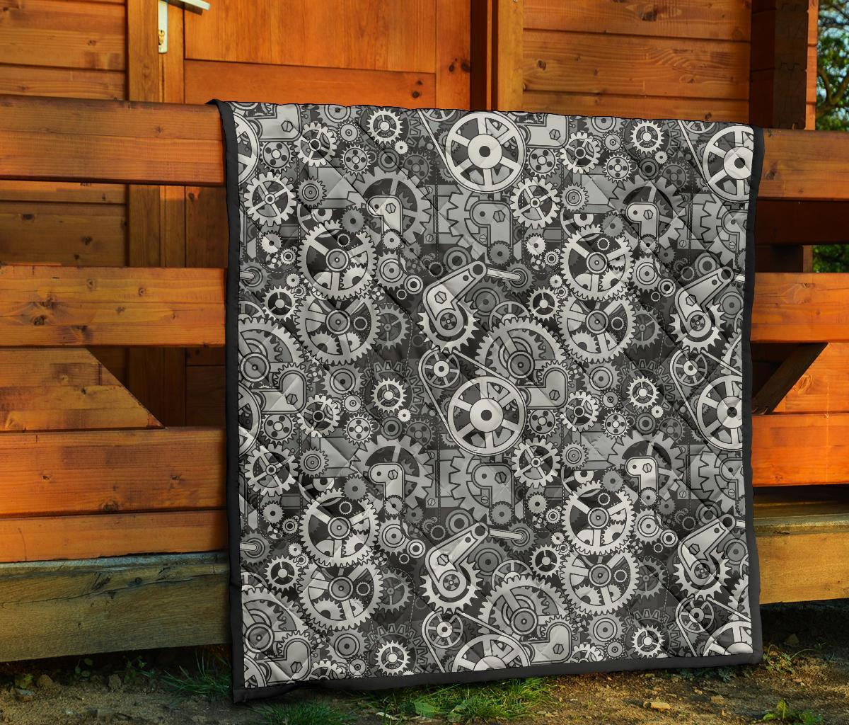 Mechanic Print Pattern Quilt-grizzshop