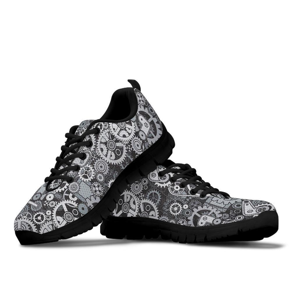 Mechanic Print Pattern Sneaker Shoes For Men Women-grizzshop