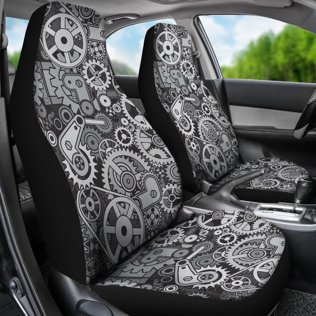 Mechanic Print Pattern Universal Fit Car Seat Covers-grizzshop