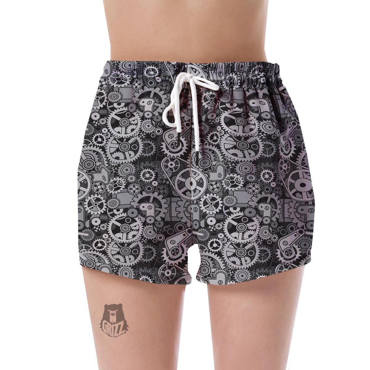 Mechanic Print Pattern Women's Shorts-grizzshop