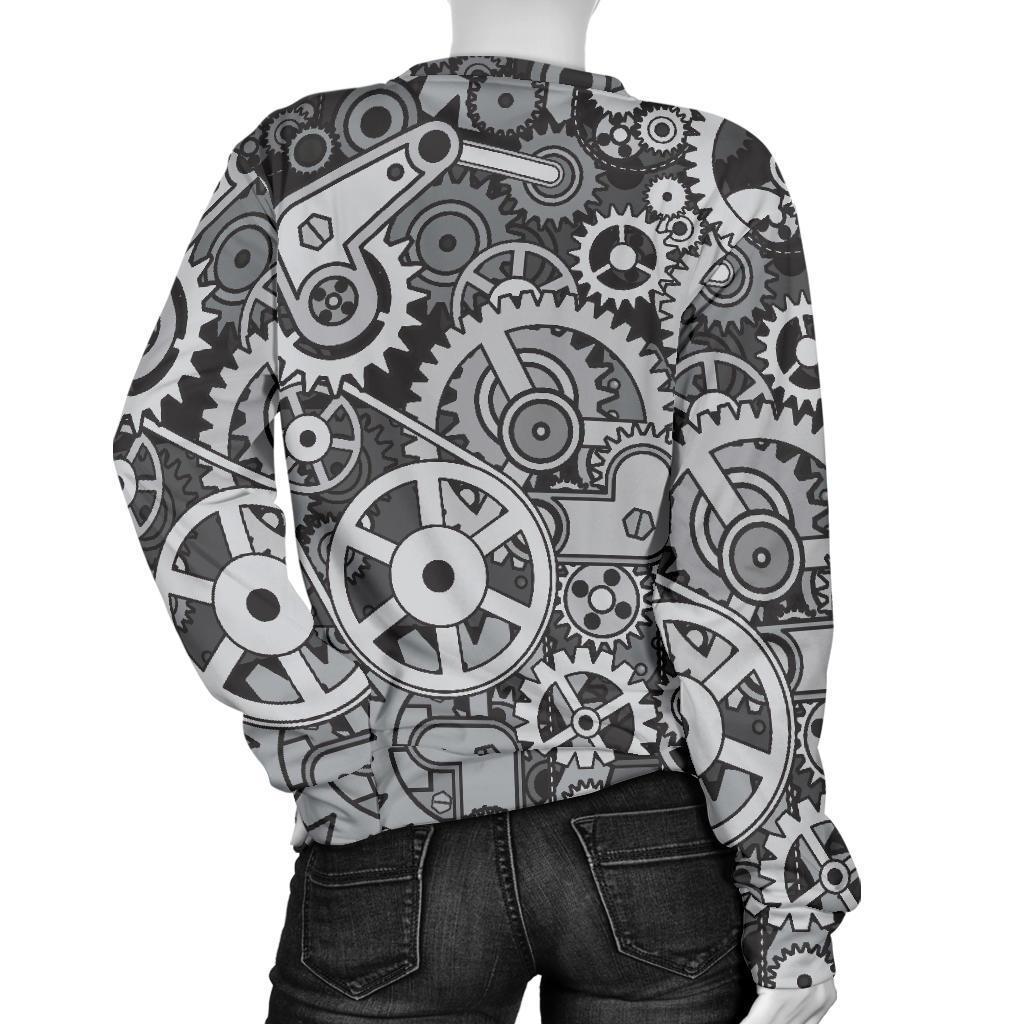 Mechanic Print Pattern Women's Sweatshirt-grizzshop